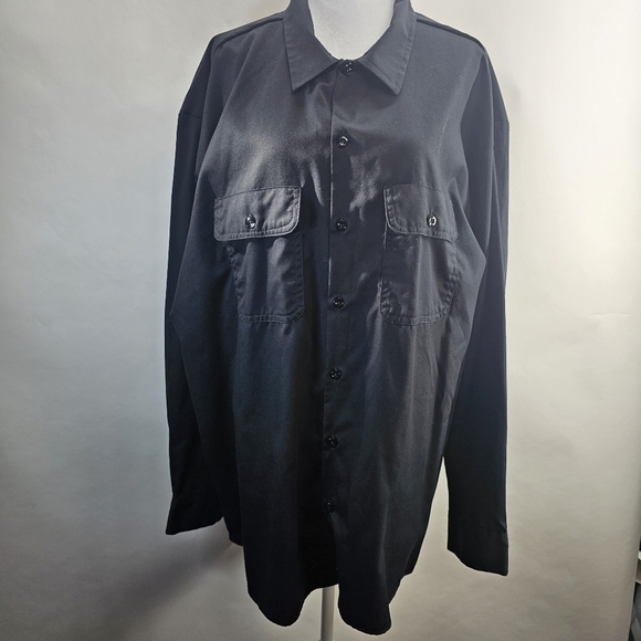 Dickies temp control cooling 2XL black button up long sleeve shirt. - Picture 1 of 8